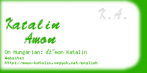 katalin amon business card